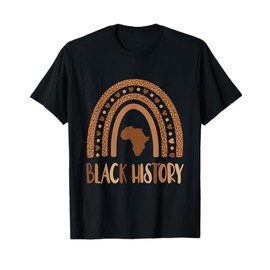 Black History Month Melanated Melanin Rainbow Leopard Print T-Shirt