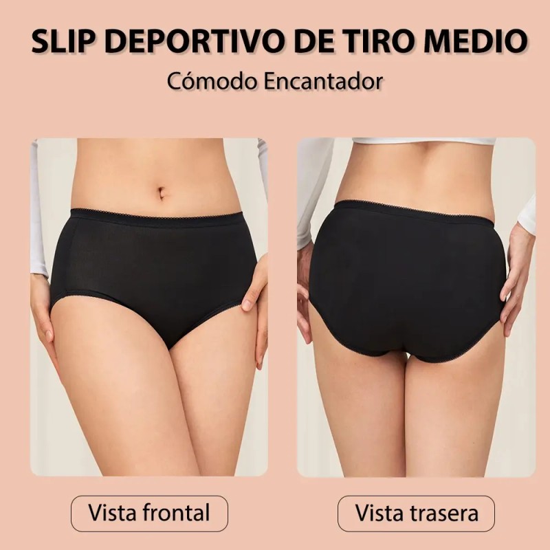 12pz Calzones Mujer Pantaletas Algodon95% Dama Ropa Interior