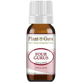 Four Gurus Essential Oil Blend 10 ml 100% Pure Natural Therapeutic Grade Blended with Clove, Cinnamon, Lemon, Rosemary Eucalyptus for Aromatherapy Diffuser and Immune Support