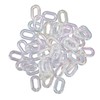 50PCS Acrylic Linking Rings Transparent DIY Assemblable Transparent Color Plating