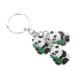 iplusmile Cute Panda Keychain Durable Car Keychain for Women Unique Cartoon Keyring Accessory for Management present for Animal Lovers