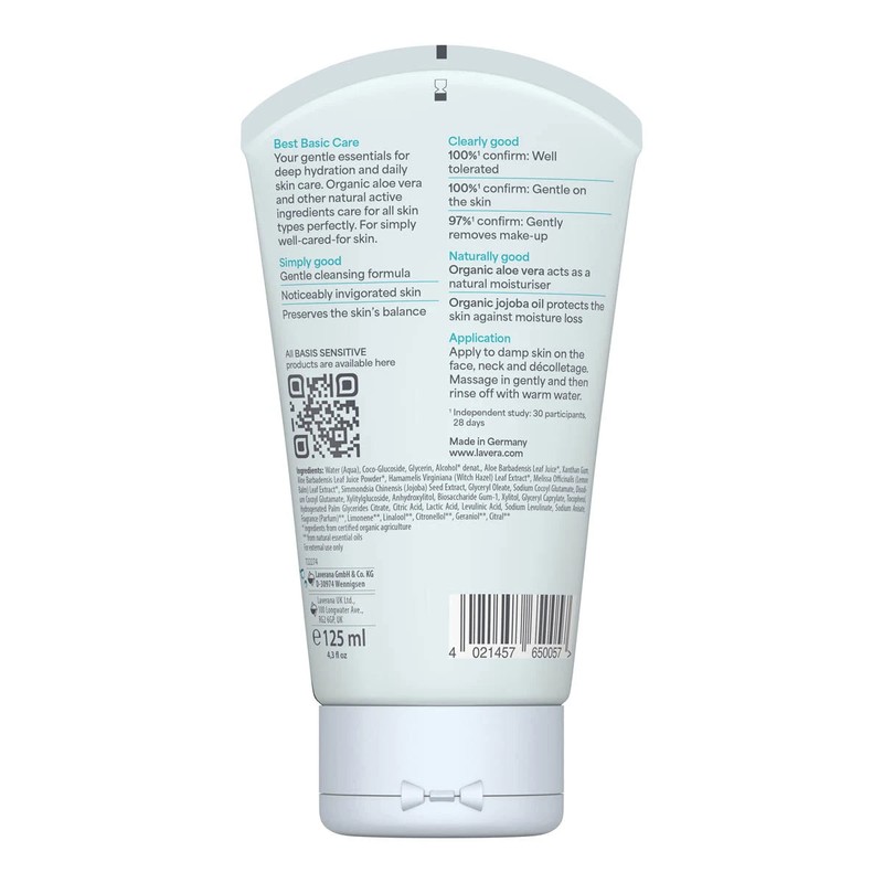 Lavera Basis Sensitiv Cleansing Gel, 125ml