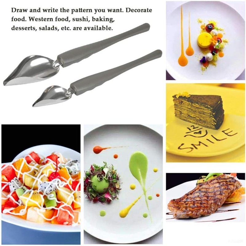 VERALY.MX 5 Herramientas Decoracion Platillos Emplatado Pinzas de Cocina de