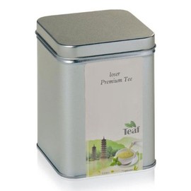Black Currant - Flavoured Black Tea - in Silver Tin (Tea Box) - 90 x 90 x 112 mm (100 g)