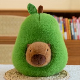 Champracer Capybara Plush Toy, Avocado Capybara Plush Toy, Simulation Capybara Cuddly Toy, Gift for Children, Girls, Boys (35 cm)