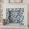 VEELIKE Teal Green Arabesque Backsplash Tile Peel and Stick Backsplash