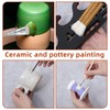 20Pcs Pottery Brushes for Glazing, Ceramic Brush Set with Storage