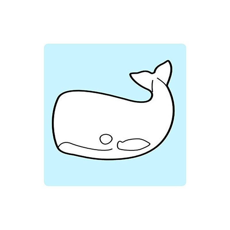 BeadTin Ivory & Blue Antique 24mm Whale Pony Beads (24pcs)