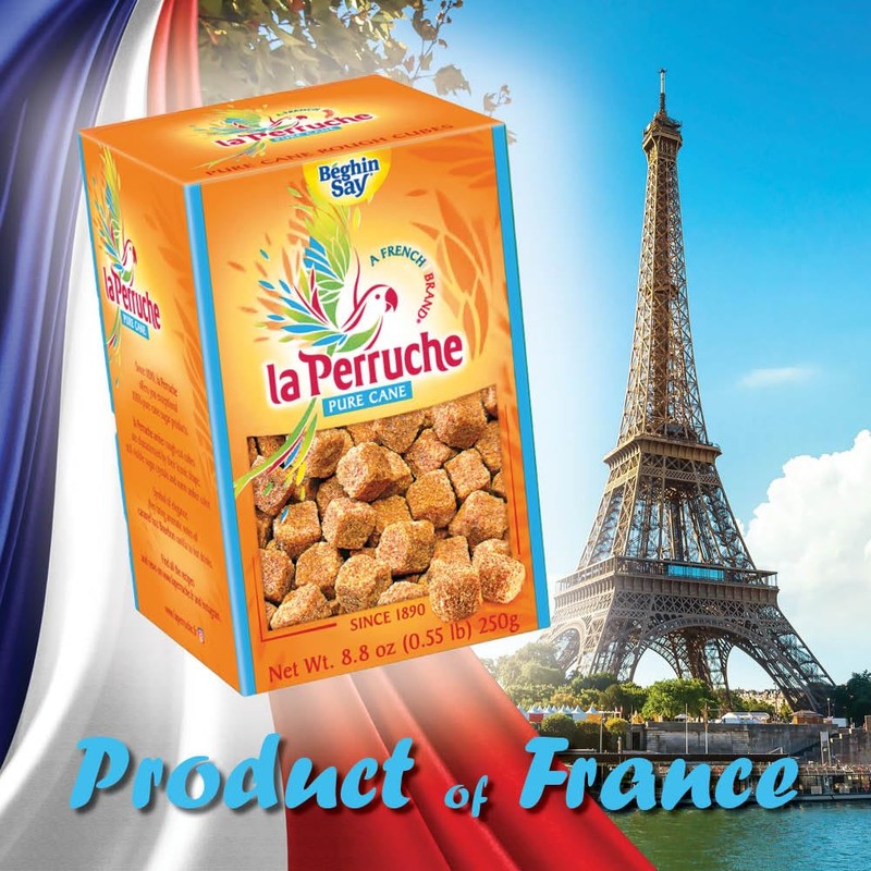 La Perruche Pure Cane Brown Sugar Cubes (250g/8.8oz box) |