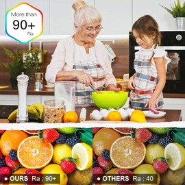 EMITEVER COB LED Strip Lights White, 5000K Tape Light Premium High Density, DC 24V, 360+Lumens/ft, 2560LEDs/Spool, Ra 90+, 16.4ft/5m, UL Listed 5 Year After-Service (Power Supply Sold Separately)