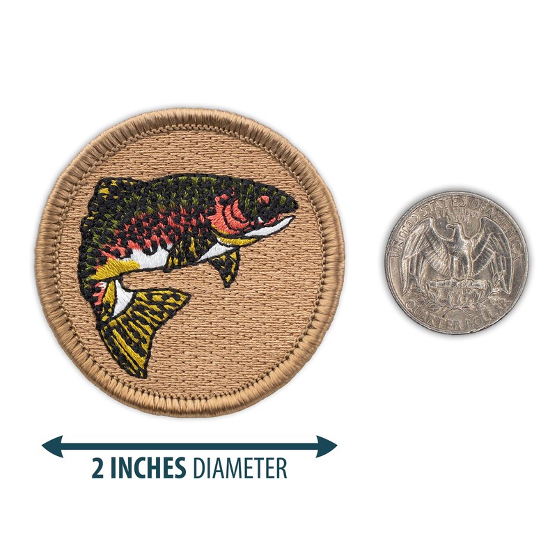 Rainbow Trout Patrol Patch - 2" Round!