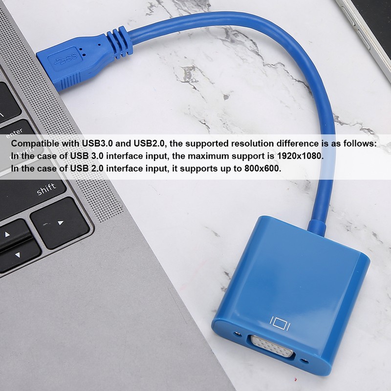 USB 3.0 to VGA Video Graphics Card Display External Cable