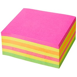 Post-it Notes - 1 Cube of 325 Notes - 76 x 76mm - Sticky Notes for Desk, Office, School and Memos - Neon Rainbow
