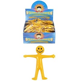 Henbrandt 12 x Smiley Yellow Men Man Stretchy Stretchies Party Bag Fillers Favours Toys