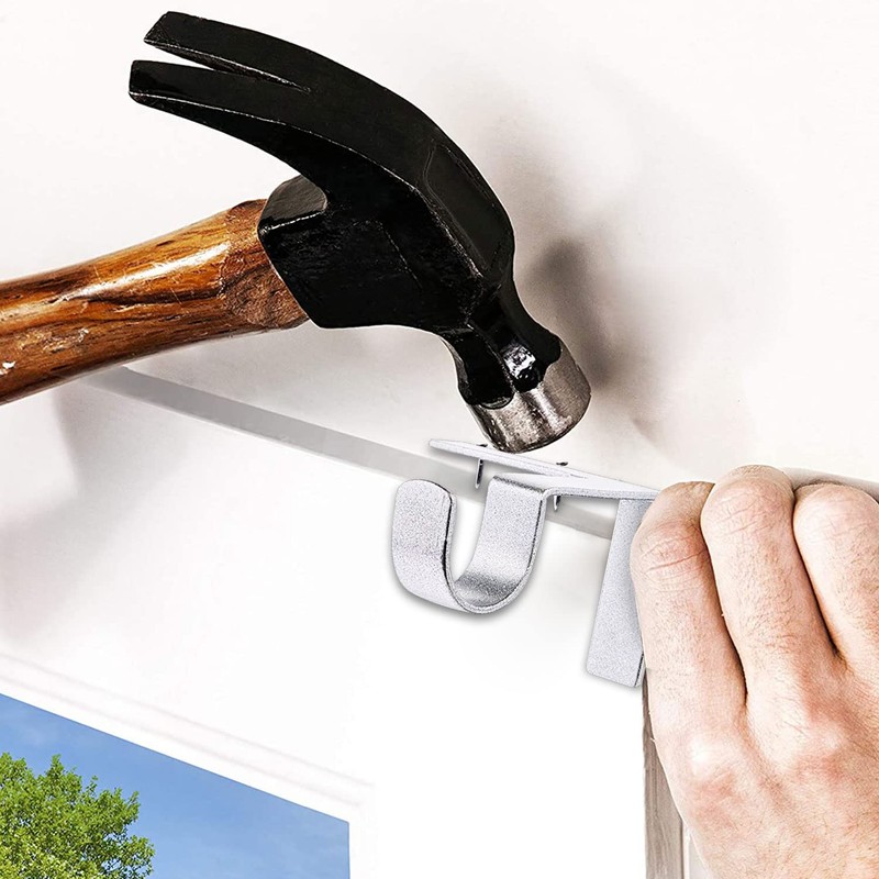 Silver Tap Bracket - No Drill Curtain Rod Bracket 1"
