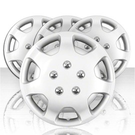 Brighter Design Set of 4 14" Push-on Silver Hubcaps for Toyota Camry 1991-1994