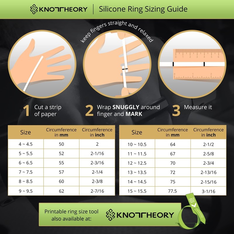 Knot Theory - Anillos de silicona de 2 tonos, transpirables,