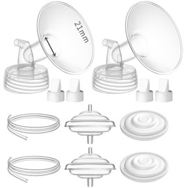 21mm Flange S1 S2 Pump Parts Compatible with Spectra Breast Pumps Replacement Parts Inc Flange Duckbill Valve Backflow Protector for Spectra/Motif Luna/Amada Pump Accessories