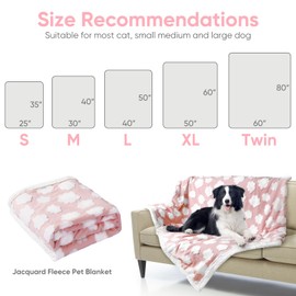 Due Felice Dog Blanket for Small Medium Large Dogs Fleece Cat Blankets for Indoor Cats Washable Fluffy Pet Bed Blanket Furniture Sofa Couch Cover Protector