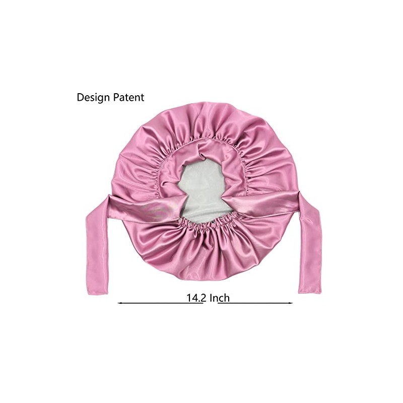 SENGTERM Silk Night Cap Women's Hair Satin Hat Wide Elastic