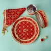 SATVIK Set of 11 Pc Decorative Karwa Chauth/Karva Chauth Thali