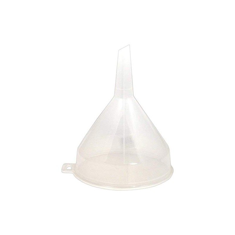 Whitefurze Plastic Funnel (WT888/1), 1-Pack, White/Clear, 14cm (5.5")