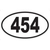 Number 454 Oval Sticker