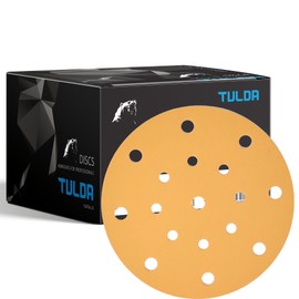 TULDA Sanding Discs P800 Orbital Sander Pads 6" 150mm 15 Holes - Hook & Loop Discs Paper Sanding Pads For Random Orbit Orbital Sander (Box of 100 PCS)