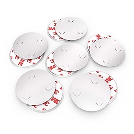 conecto CC50473 Magnetbefestigung universell magnetisch für Rauchmelder Warnmelder Rauchwarnmelder 6, Silber, 6er Set Magnethalterung