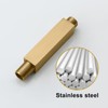 DEOLER Brushed Gold Shower Arm with Flange, Square, 4 Inch,