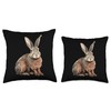 Flemish Giant Rabbit Throw Pillow