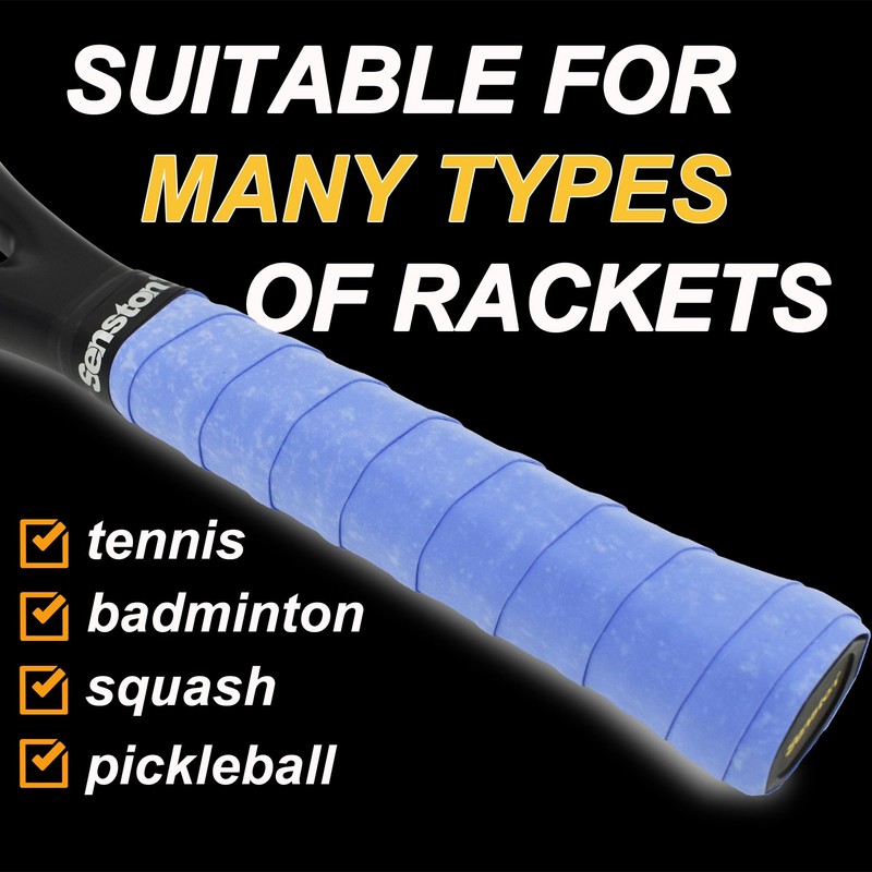 Senston Pack of 5 Racket Grip Tape Mat PU Skin