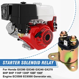 New Upgrade GX390 Starter Solenoid Relay for Predator 420 cc for Honda GX390 GX340 GX240 GX270 8HP 9HP 11HP 13HP 188F 190F Engine EC5500 EC6500 Generator 63968 63970