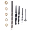 5Pcs Pocket Hole Drill Bit 3 Knife Points High Speed