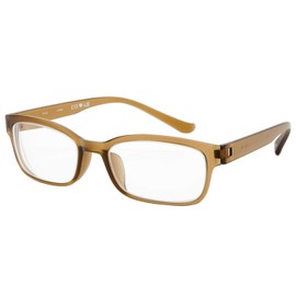 Fujita Optics IL-001BR -6.0 Prescription Elastic Resin Frame, Clear, Brown