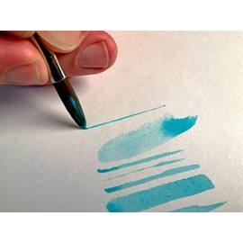 da Vinci Colineo Short Handled Watercolour Brush Synthetic Fibres Artist Brush Watercolour Painting Liquid Acrylic Paints Made in Germany Round Size 10