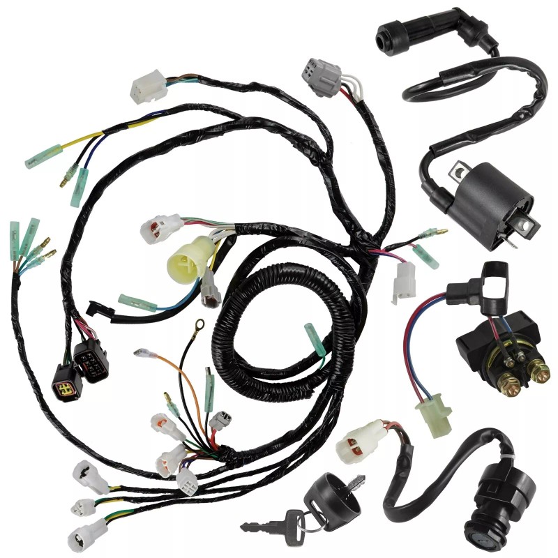 Caltric Wire Harness /Starter/ Ignition Key Switch, Coil Yamaha Warrior