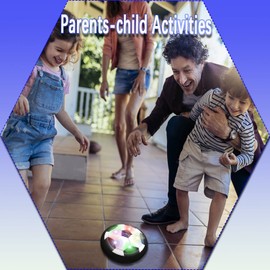 JRD&BS WINL Hover Soccer Gifts for 3-12 Years Old Kids Interesting Hover Football Toys for 4-9 Year Old Kids Training Football Game Soccer Game for Kids Toys Football Toys Soccer Toys(Black)