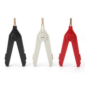 Kelvin Test Clip, Insulated Clips Electrical, Alligator Clip Crocodile Clip P2004 3Pcs Copper Gold Plated Clip Kelvin Test Clip 20A