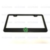 License Plate Frame 3D QUADRIFOGLIO Emblem Badge BLACK Stainless License