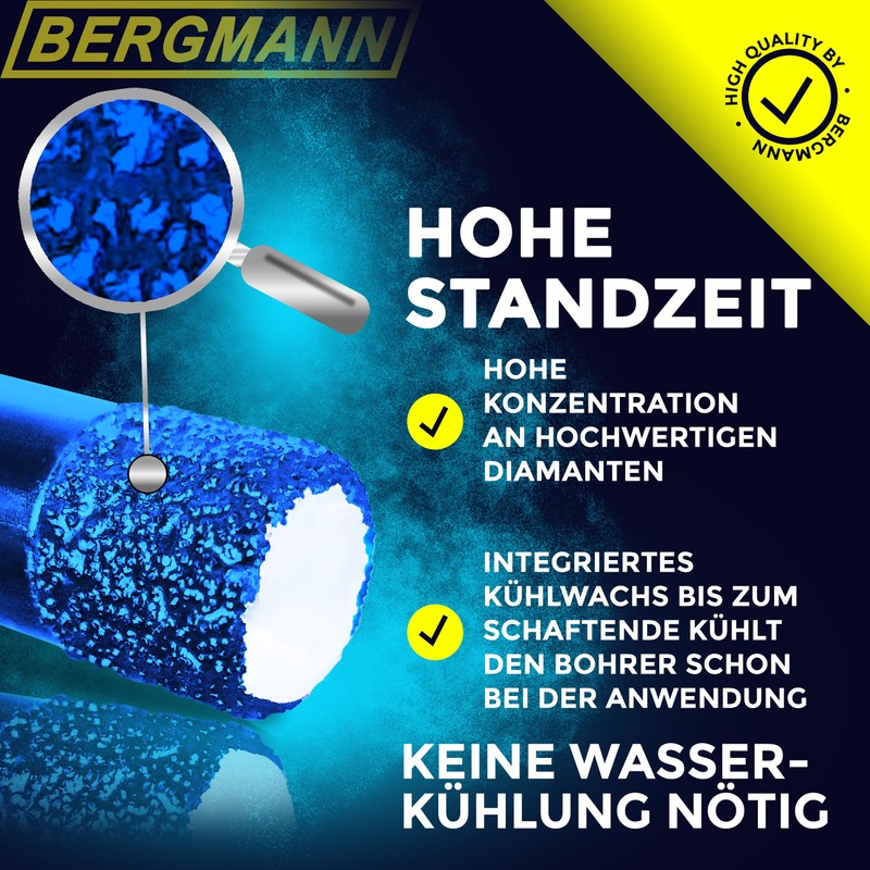 BERGMANN ® Professional Tile Drill Bit Diamond Drill Granite Flex
