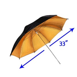 LimoStudio 33" Photography Double Layer Black/Gold Umbrella Soft Light Box Reflector Photography, AGG129