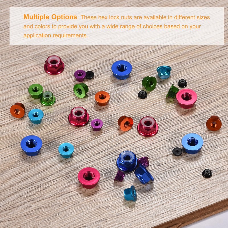 QUARKZMAN Nylon Insert Hex Lock Nuts - M6 x 1