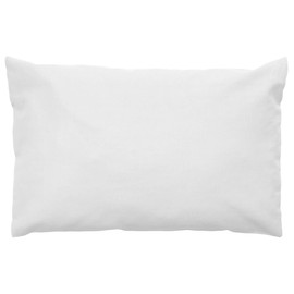 GIRAFFENLAND Organic Spelt Husk Cushion 40 x 20 cm with Zip 20 x 40 cm Twill Cotton White with Organic Spelt Husks