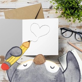 Mr. & Mrs. Panda Personalisierte Foto Deluxe Karte Bären Liebe - Geschenk, Liebesgeschenk, Umarmung, Umarmen, Personalisierte Foto Grußkarte,