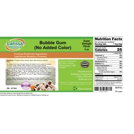 Bubble Gum Super Strength Flavor (No Added Color) (4 oz, ZIN: 527565) - 2 Pack