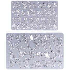 U-horizon Numbers and Alphabet Letters with A-Z Lowercase/Uppercase Letters Set of 2 Metal Cutting Dies Alphabet Stencils, Steel Cutting Dies for DIY Craft, Card Making