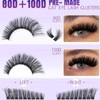 Mixed Length Individual False Eyelashes, 1 Box Natural Look Eyelash