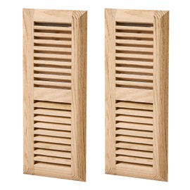 Homewell 2 Pcs White Oak Wood Floor Register, Drop in Vent, 4x12 Inch, with Damper, Unfinished
