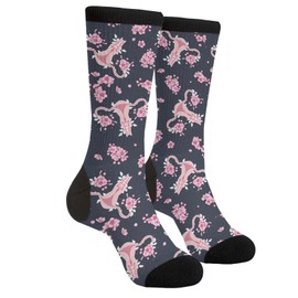 Sigouyinei Beautiful Pink Uterus Flower Obgyn Nurse Feminine Gynecology Casual Funny Funky Novelty Socks For Men Women